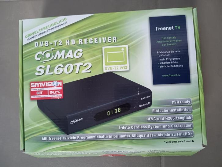 Comag SL60T2 dvb-T2 HD receiver + internet deel, TV, Hi-fi & Vidéo, Accessoires de télévision, Comme neuf, Enlèvement ou Envoi