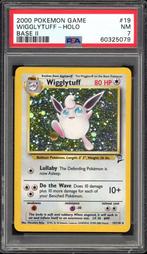 Wigglytuff Holo PSA 7 - 19/130 - Base Set 2 2000, Hobby en Vrije tijd, Verzamelkaartspellen | Pokémon, Verzenden, Zo goed als nieuw