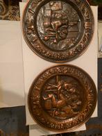 2 koperen borden, Antiek en Kunst, Antiek | Brons en Koper, Ophalen