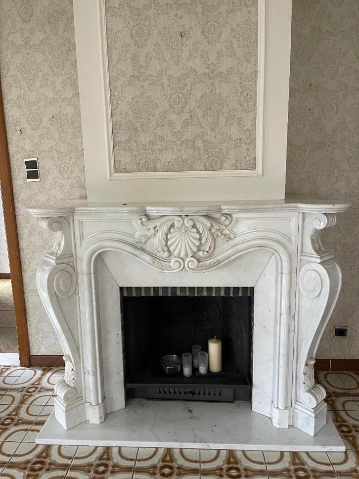 Cheminée en marbre, Maison & Meubles, Cheminées, Utilisé, Autres types, Enlèvement