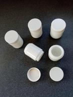 nieuw 5 opaline mengpotjes met draaideksel voor crèmes, Ophalen of Verzenden, Nieuw, Gehele gezicht, Make-up