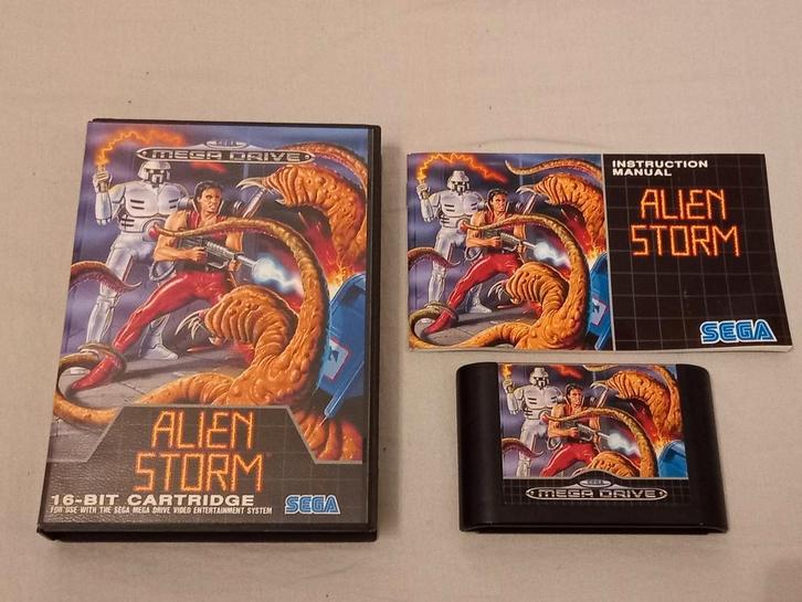 SEGA Mega Drive - Alien Storm, Games en Spelcomputers, Games | Sega, Gebruikt, Mega Drive, Avontuur en Actie, 2 spelers, Vanaf 7 jaar