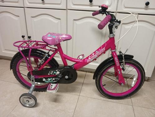 kinderfiets mickey bike 16 inch 4-6 jaar met afneembare steu, Fietsen en Brommers, Fietsen | Kinderfietsjes, Gebruikt, 16 tot 20 inch
