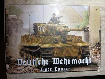 Tiger tank bord metalic 14 op 20 cm. beschikbaar voor biedingen