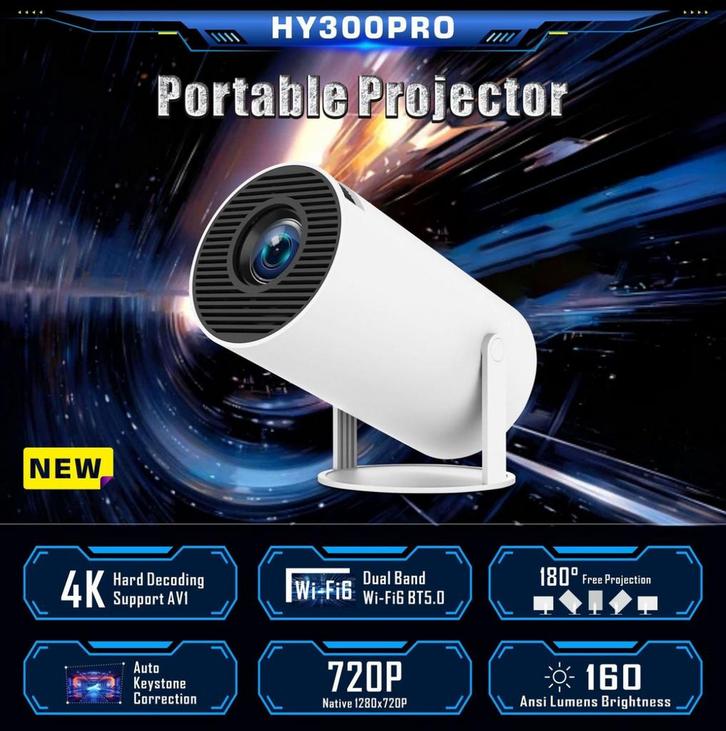 Projector Magcubic hy300 pro, Audio, Tv en Foto, Beamers, Zo goed als nieuw, LED, Ophalen