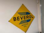 BEVEROL motor olie emaille reclamebord, Ophalen of Verzenden