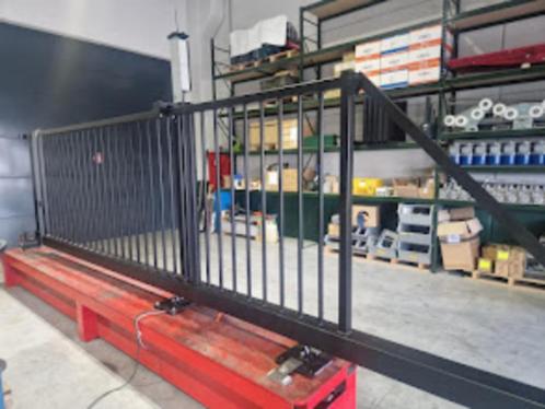Spijlen schuifpoort 4x1,5 incl motor in onderbalk en montage, Tuin en Terras, Tuinpoorten, Nieuw, Schuifpoort, IJzer, 100 tot 150 cm