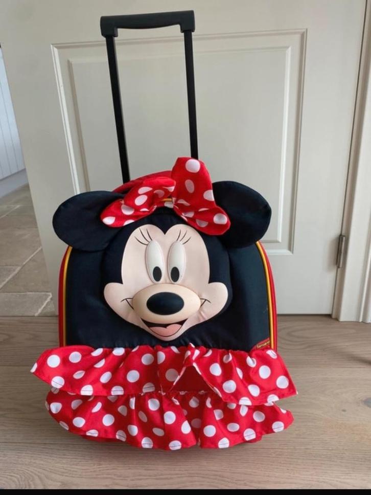 Samsonite - kindertrolleu - Minnie Mouse, Handtassen en Accessoires, Koffers, Zo goed als nieuw, Hard kunststof, Uitschuifbare handgreep