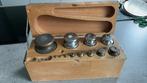 Blok met gewichten.  5 kg zwaarste, Antiek en Kunst, Ophalen, Koper