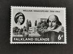 Îles Malouines 1964 - William Shakespeare *, Enlèvement ou Envoi, Non oblitéré, Amérique du Nord