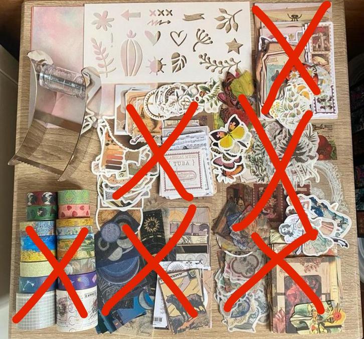 Scrapbooking artikelen, Hobby en Vrije tijd, Scrapbooking, Zo goed als nieuw, Versiering of Embellishment, Scrap, Ophalen of Verzenden