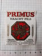 Bieretiket Primus Haacht Pils, Verzamelen, Ophalen of Verzenden, Gebruikt