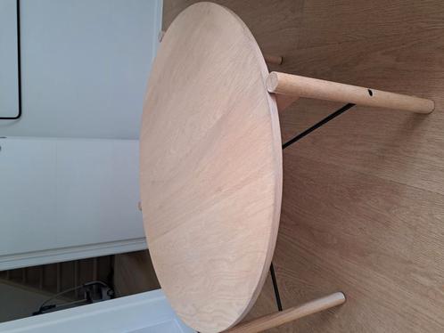 Ronde salontafel, Huis en Inrichting, Tafels | Salontafels, Zo goed als nieuw, Overige houtsoorten, Metaal, Ophalen