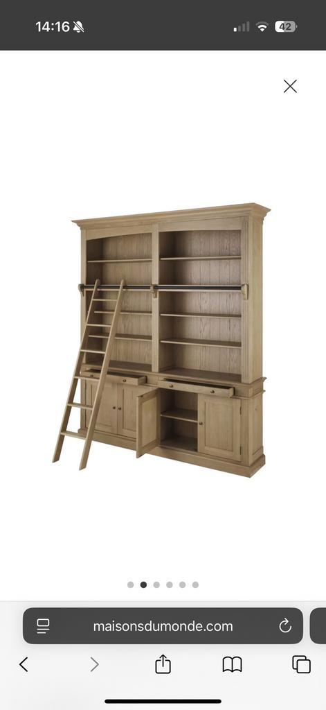 Eiken kast/ Bibliotheek Maison du monde NIEUW!, Huis en Inrichting, Kasten | Boekenkasten, Eikenhout, Ophalen