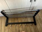 Zwarte wandkapstok met opbergrek, Huis en Inrichting, Woonaccessoires | Kapstokken, Ophalen, Gebruikt, Hout, Wandkapstok