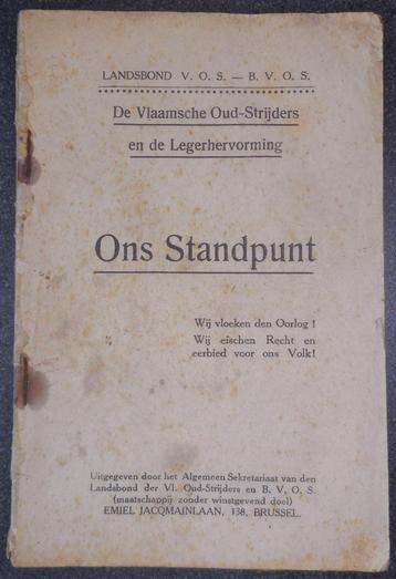 Ons Standpunt - Landsbond V.O.S.- B.V.O.S. beschikbaar voor biedingen