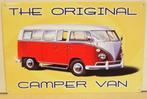 The Original Camper Van / Reclamebord Uit Metaal, Verzamelen, Reclamebord, Ophalen of Verzenden, Zo goed als nieuw