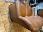 lederen zetel 2 -zit, Huis en Inrichting, Ophalen, Gebruikt, Leer