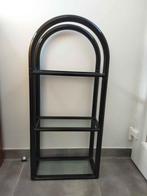 Étagère vintage noire en verre, Ophalen, Zo goed als nieuw