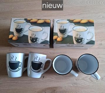 2x set koffiemokken NIEUW beschikbaar voor biedingen