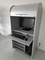 Modern praktisch bureau/computerkast met roldeur, Huis en Inrichting, Ophalen, Gebruikt, 50 tot 100 cm, Metaal