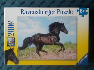 Mooie puzzle Zwarte hengst, 200 stukjes, 8+, Ravensburger beschikbaar voor biedingen