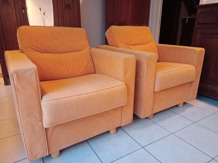 éénzit (twee stuks), Maison & Meubles, Canapés | Salons, Utilisé, Banc droit, Une personne, Moins de 150 cm, Tissus, Enlèvement