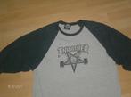 TRUI ZWART/GRIJS MERK THRASHER - MAAT M –SKATE MERK ¾ MOUW, THRASHER, Maat 48/50 (M), Zwart, Ophalen of Verzenden