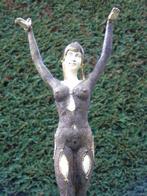 Standbeeld van een geweldige danser in brons in kleur gesign, Antiek en Kunst, Ophalen of Verzenden, Brons