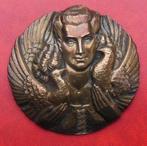 Broche médaillon Phoenix "Maurice 1946", Bijoux, Sacs & Beauté, Broches, Envoi, Comme neuf, Brun, Cuivre