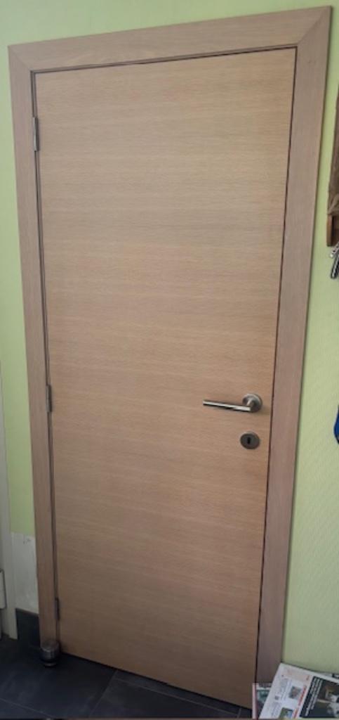 binnen deuren deur eik fineer, Doe-het-zelf en Bouw, Deuren en Vliegenramen, Gebruikt, Binnendeur, 200 tot 215 cm, Hout, Ophalen