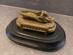 Bronzen Schoen op zwarte marmer XIXde eeuw Napoleon III, Antiek en Kunst, Ophalen of Verzenden, Brons