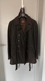 Echte leder OKWOORD warme dames jas donker bruin 38/40, Ophalen, Zo goed als nieuw, Bruin