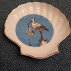 Vintage geboorte bordje. Ooievaar. Porselein., Enlèvement ou Envoi