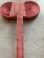 LINT OUDROZE MET GLITTER RANDEN 25 MM NIEUW, Enlèvement ou Envoi, Neuf, Ruban, Bande ou Élastique