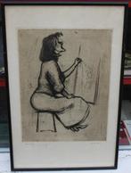 Jacques Gorus - Ets Leerling artiestenproef, Antiek en Kunst, Kunst | Etsen en Gravures, Ophalen