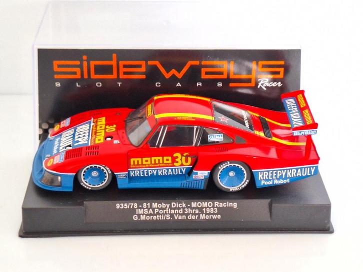 Sideways SW57 Porsche 935/78 - 81 Moby Dick Momo Racing IMSA, Kinderen en Baby's, Speelgoed | Racebanen, Nieuw, Racebaan, Elektrisch