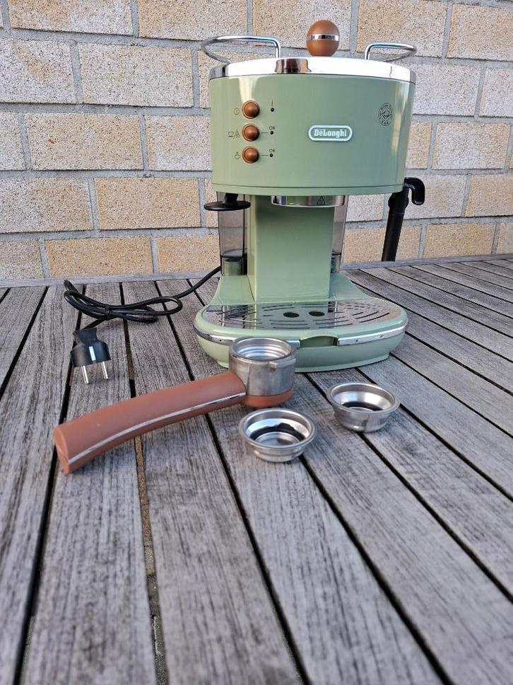 Delonghi Icona Vintage, Elektronische apparatuur, Koffiezetapparaten, Zo goed als nieuw, Gemalen koffie, Espresso apparaat, 4 tot 10 kopjes