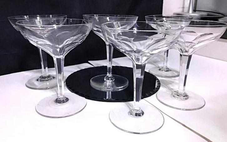 Val Saint Lambert Champagne glazen Art Deco✨🤗🍾🥂💑👌, Antiek en Kunst, Antiek | Glaswerk en Kristal, Ophalen of Verzenden