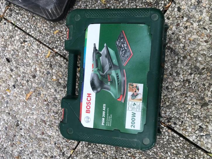 Bosch PSM 200 AES Multischuurmachine – 200 W, Doe-het-zelf en Bouw, Gereedschap | Schuurmachines, Zo goed als nieuw, Ophalen