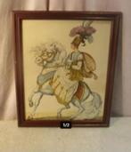 Belle vieille impression d’art 'Roi à cheval' - 34x28, Maison & Meubles, Accessoires pour la Maison | Peintures, Dessins & Photos