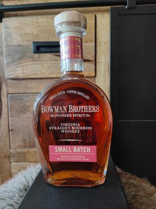 Bowman Brothers Small Batch Virginia Straight Bourbon 750ml, Verzamelen, Wijnen, Nieuw, Overige typen, Overige gebieden, Vol, Ophalen of Verzenden