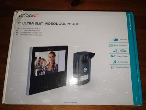 Ultradunne video-intercom met 7" scherm - zwart., Huis en Inrichting, Deurbellen, Nieuw, Ophalen of Verzenden