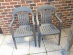 2 chaises de jardin en plastique, 5€ chacune, Jardin & Terrasse, Chaises de jardin, Enlèvement, Utilisé, Plastique, Empilable