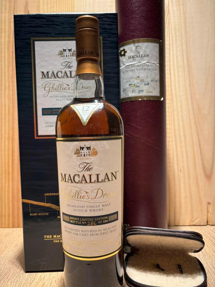 The Macallan Whisky - Ghillie’s Dram - 1995 - 2007, Verzamelen, Wijnen, Zo goed als nieuw, Ophalen of Verzenden