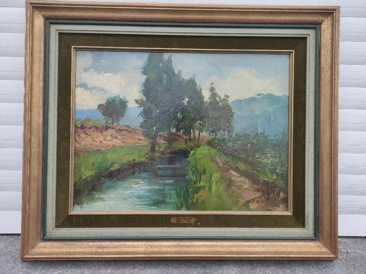 huile sur panneau paysage ardenais signe jose wolff, Antiquités & Art, Art | Peinture | Classique, Enlèvement ou Envoi