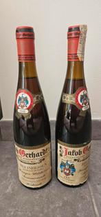 2 bouteilles vintage Jakob Gerhardt — Rheinhessen — 1981, Collections, Vins, Enlèvement ou Envoi