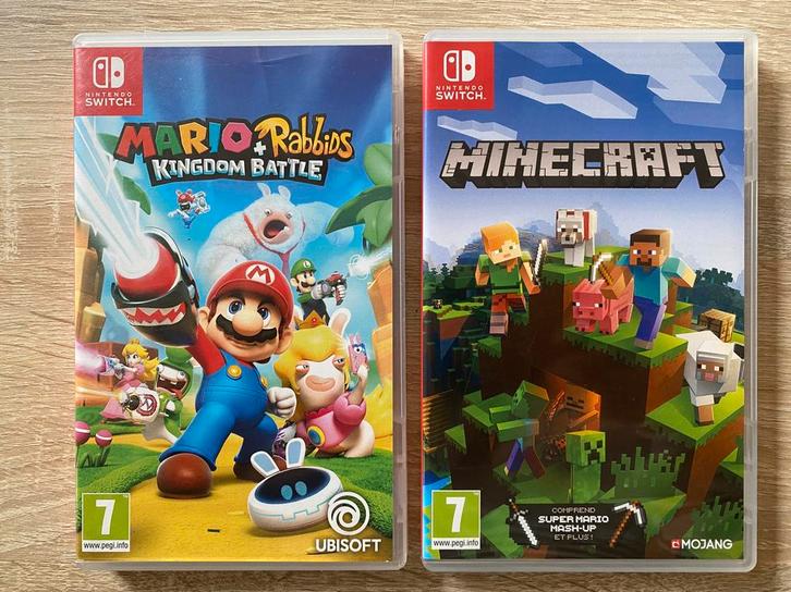 Nintendo Switch-spel Mario + Rabbids/Minecraft, Games en Spelcomputers, Games | Nintendo Switch, Zo goed als nieuw, Ophalen