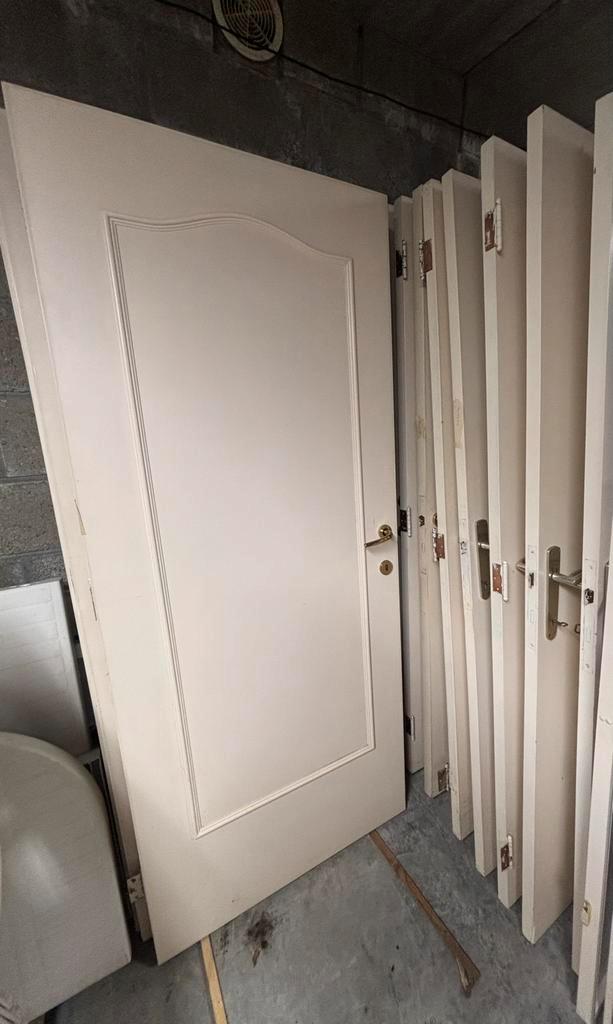 Binnendeuren, Doe-het-zelf en Bouw, Deuren en Vliegenramen, Gebruikt, Binnendeur, 200 tot 215 cm, 80 tot 100 cm, Hout, Ophalen