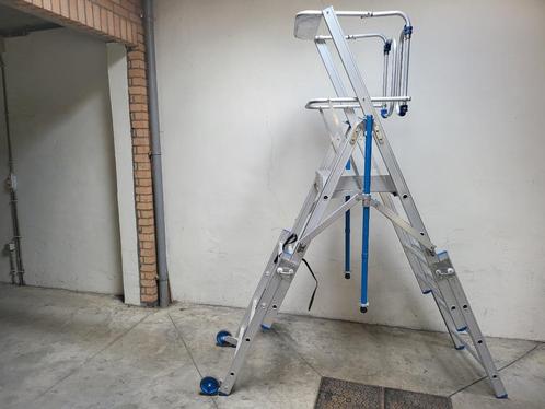 Solide Telescopisch werkplatform PIRL 4-6 treden (PIRL0406), Doe-het-zelf en Bouw, Steigers, Zo goed als nieuw, Overige typen